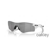 Oakley RadarLock Path (Low Bridge Fit) Slate Iridium Lenses Matte White Frame Sunglasses