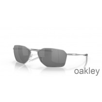 Oakley Savitar Prizm Black Polarized Lenses Satin Chrome Frame Sunglasses