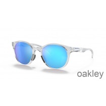 Oakley Spindrift Prizm Sapphire Lenses Matte Clear Frame Sunglasses