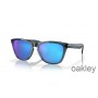 Oakley Frogskins Prizm Sapphire Polarized Lenses Crystal Black Frame Sunglasses