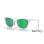 Oakley Hold Out Jade Iridium Lenses Polished White Frame Sunglasses