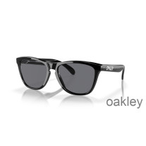 Ochelari de soare cu ramă neagră lustruită cu lentile gri Oakley Frogskins