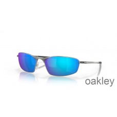 Oakley Whisker Prizma Safir Polarize Lensler Saten Krom Çerçeve Güneş Gözlüğü