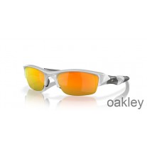 Sluneční brýle Oakley Flak Jacket Fire Iridium čočky Stříbrný Rám