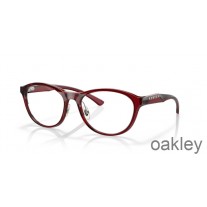 Oakley Draw Up Brille in poliertem transparentem Ziegelrot