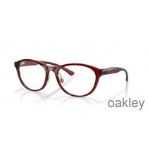 Oakley Draw Up Brille in poliertem transparentem Ziegelrot