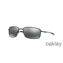 Oakley Square Wire Sonnenbrille mit schwarzen Iridium-Gläsern und poliertem schwarzen Rahmen