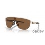 Oakley Corridor (Low Bridge Fit) Sonnenbrille mit Prisma Bronze-Gläsern und mattem Rahmen in Warm Grey