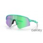 Oakley Sutro Lite Sweep Prisma Road Sonnenbrille mit Jade-Gläsern und mattem Celeste-Rahmen