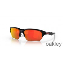 Óculos de sol Oakley Flak Beta Ruby Iridium polarizados com armação preta polida