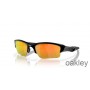 Óculos de sol Oakley Flak Jacket XLJ Fire Iridium com armação preta polida