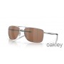 Oakley Gauge 8 Prizm Lionsaí Polaraithe Tungstain Spéaclaí gréine Fráma Chrome Snasta