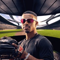 Sunčane naočale s mat bijelim okvirom Oakley BiSphaera Prizma Field Leće