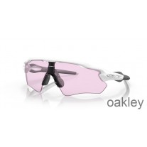 Oakley Radar EV Path Premio lentes de poca luz gafas de sol con montura blanca mate
