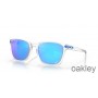 Lunettes de soleil Oakley Ojector Maverick Vinales Collection Prisme verres saphir monture transparente mate