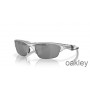 Oakley Half Jacket 2.0 (Low Bridge Fit) Slate Iridium Lenses Silver Frame Sunglasses