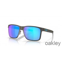 Oakley Holbrook Metal Prizm Saffier gepolariseerde lenzen mat gunmetal frame zonnebril