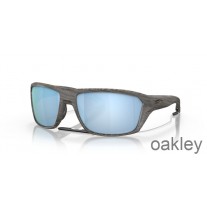 Oakley Split Shot Prizm diep water gepolariseerde lenzen Woodgrain frame zonnebril